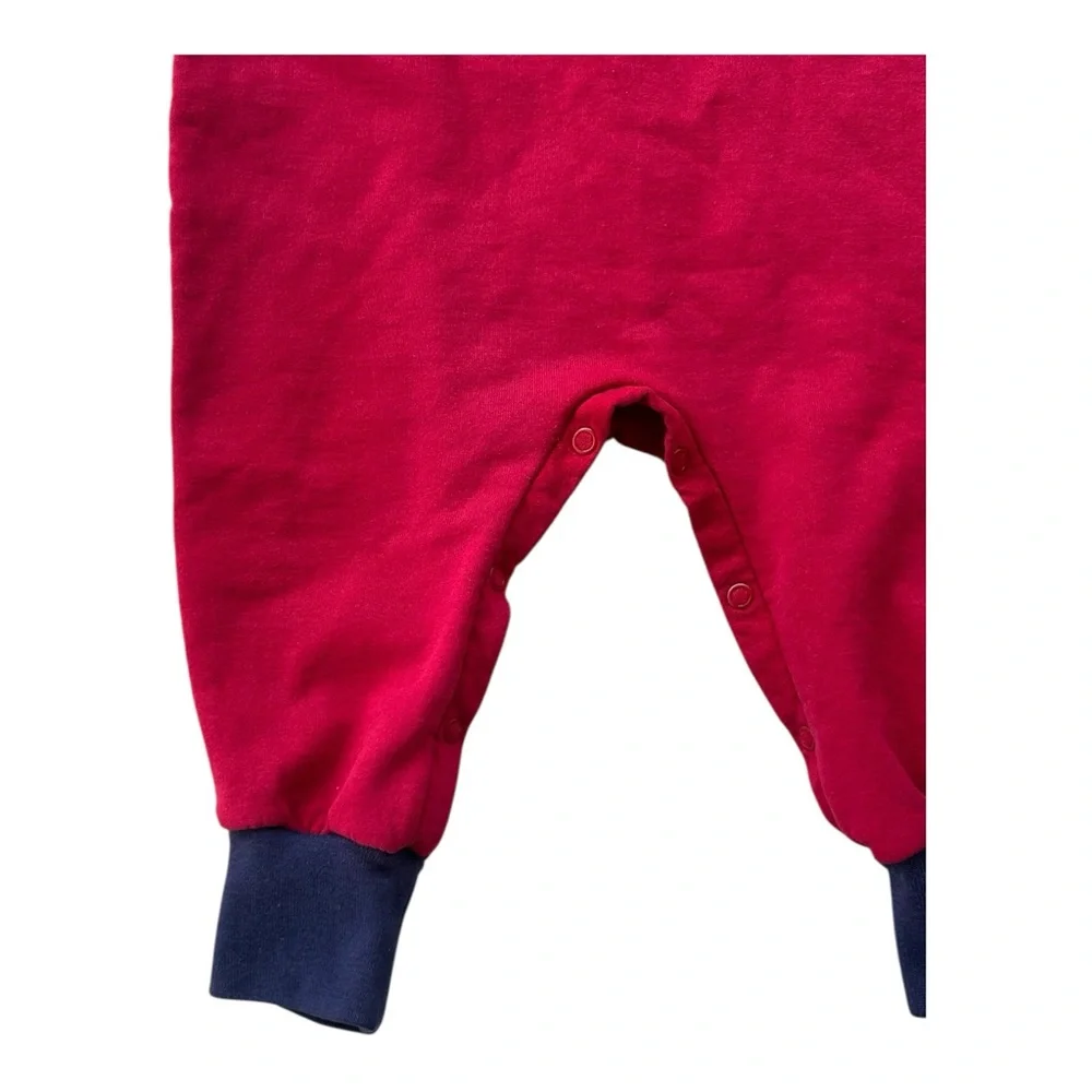 VTG 90s Baby B'Gosh Boys One Piece Outfit Sz 18 Months Red Blue 100 Years